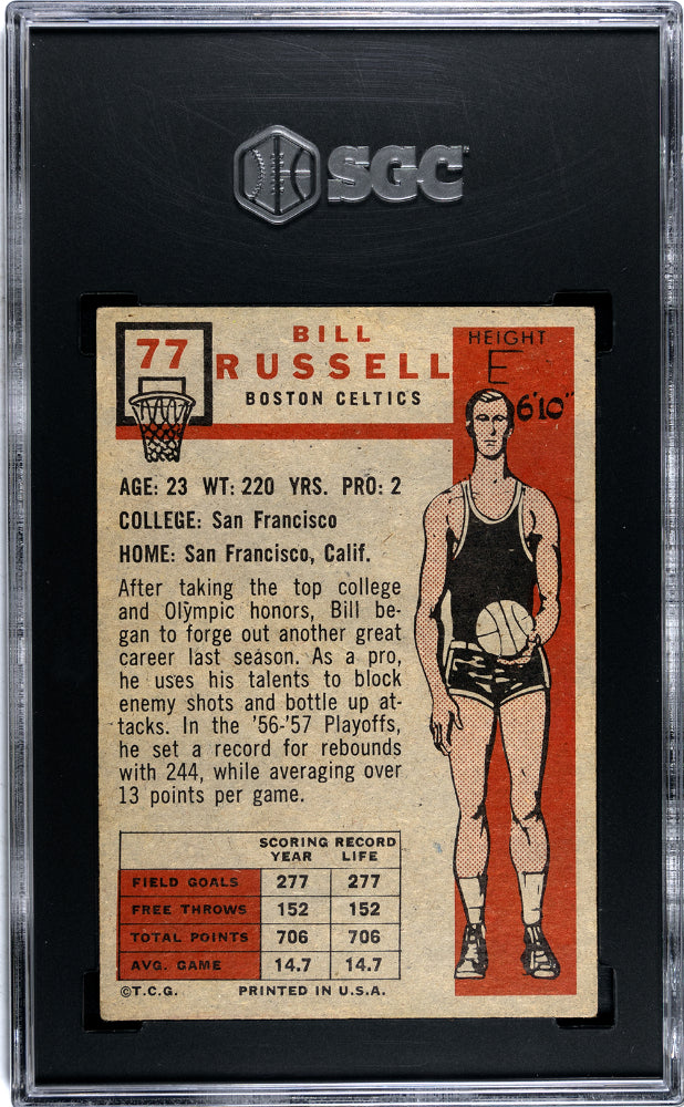 1957 Topps Bill Russell #77 SGC 5.5