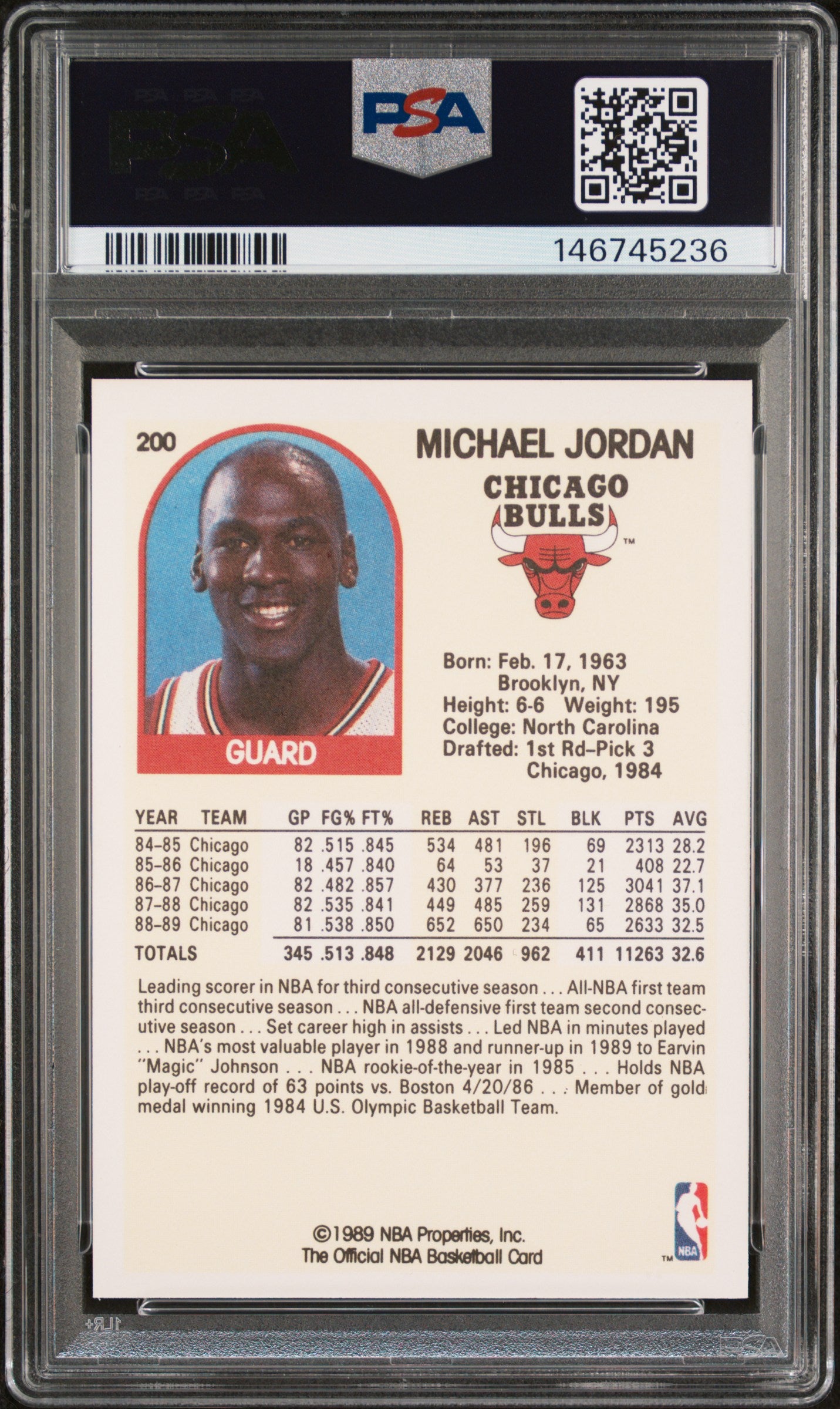 1989 Hoops Michael Jordan #200 PSA 10
