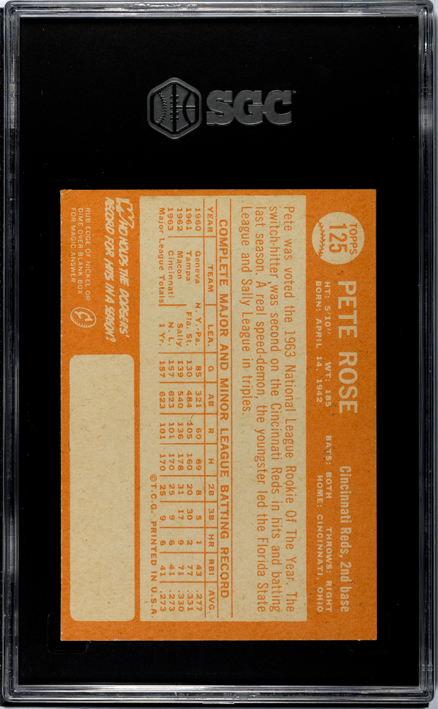 1964 Topps Pete Rose #125 SGC 7