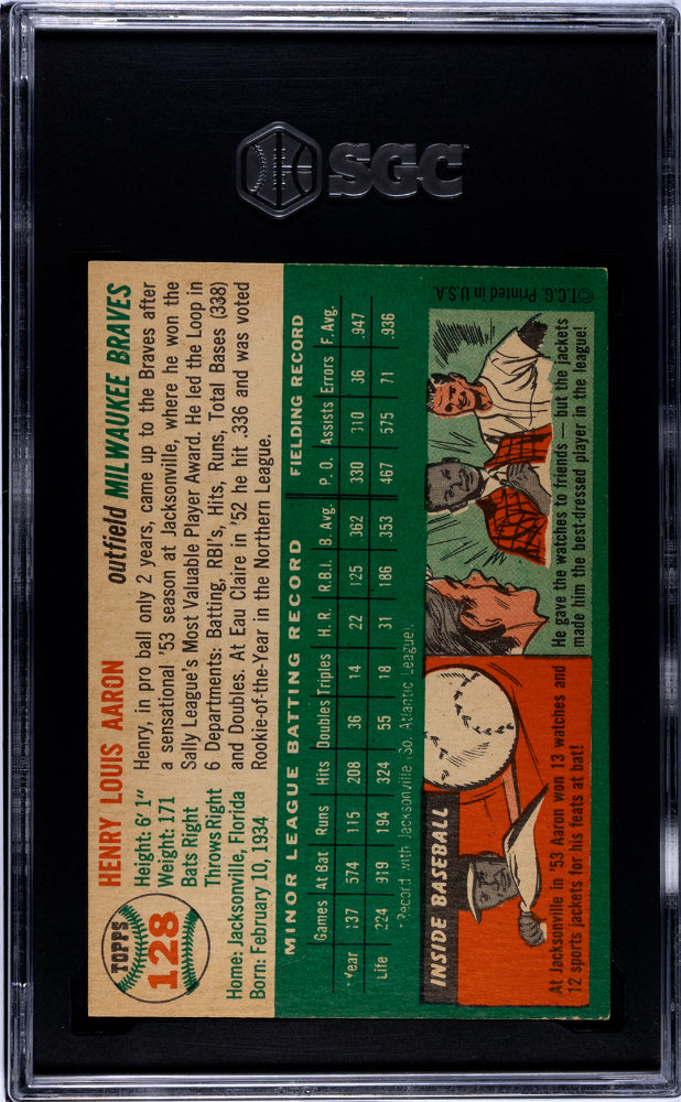 1954 Topps Henry Aaron #128 SGC 7