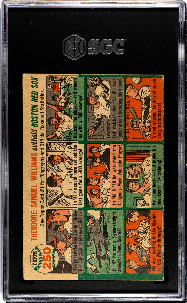 1954 Topps Ted Williams #250 SGC 3