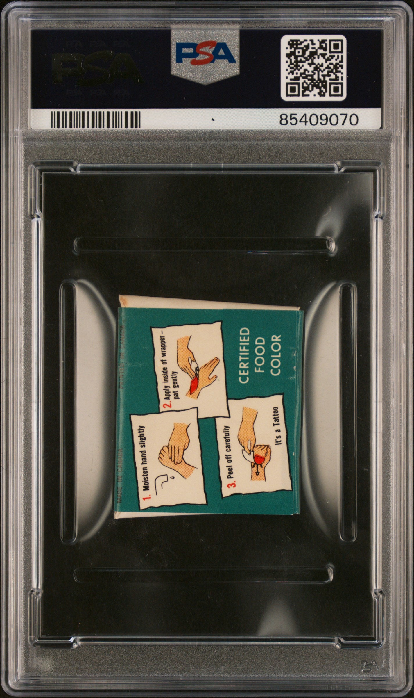 1960 O-Pee-Chee Baseball Tattoos Wax Pack Tattoos Wax Pack Mickey Mantle Autograph PSA 8