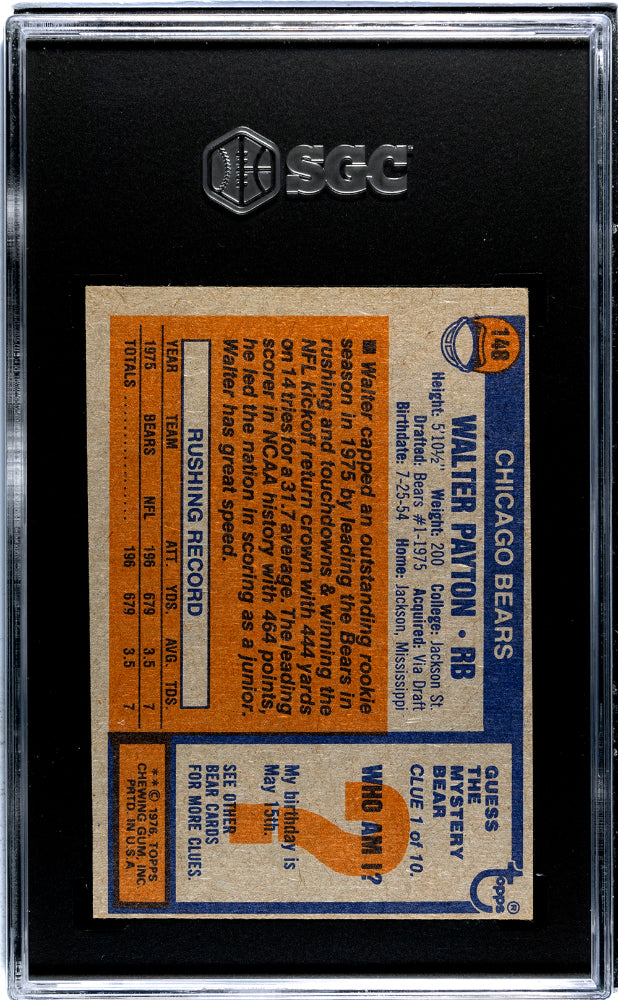 1976 Topps Walter Payton #148 SGC 6.5