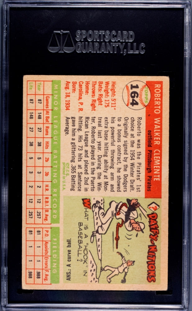 1955 Topps Roberto Clemente #164 SGC 4