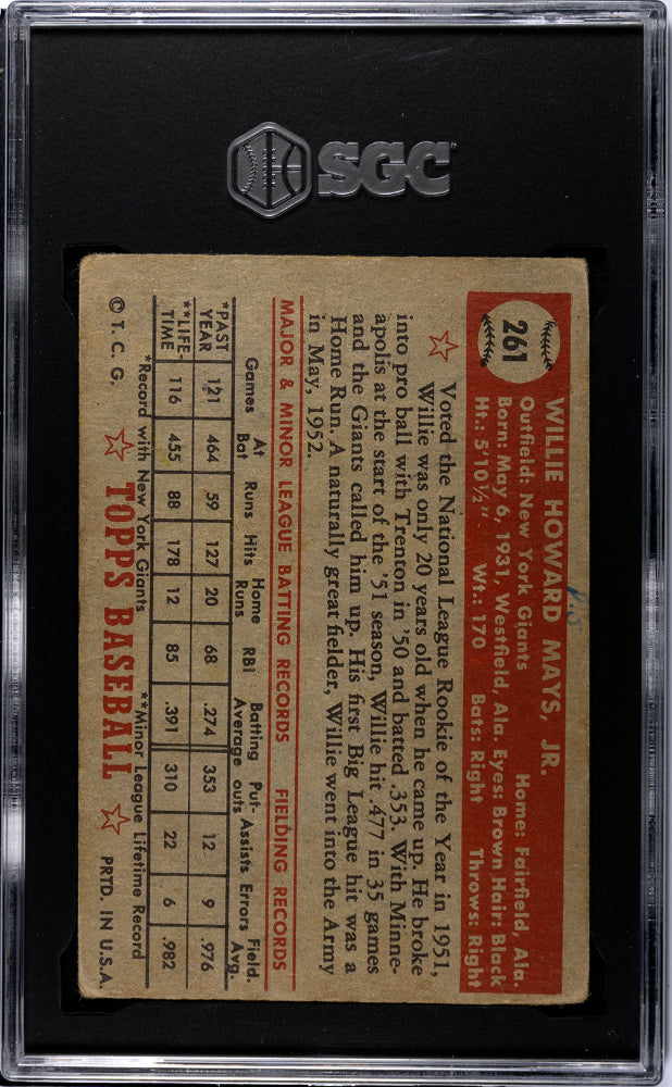 1952 Topps Willie Mays #261 SGC 1.5