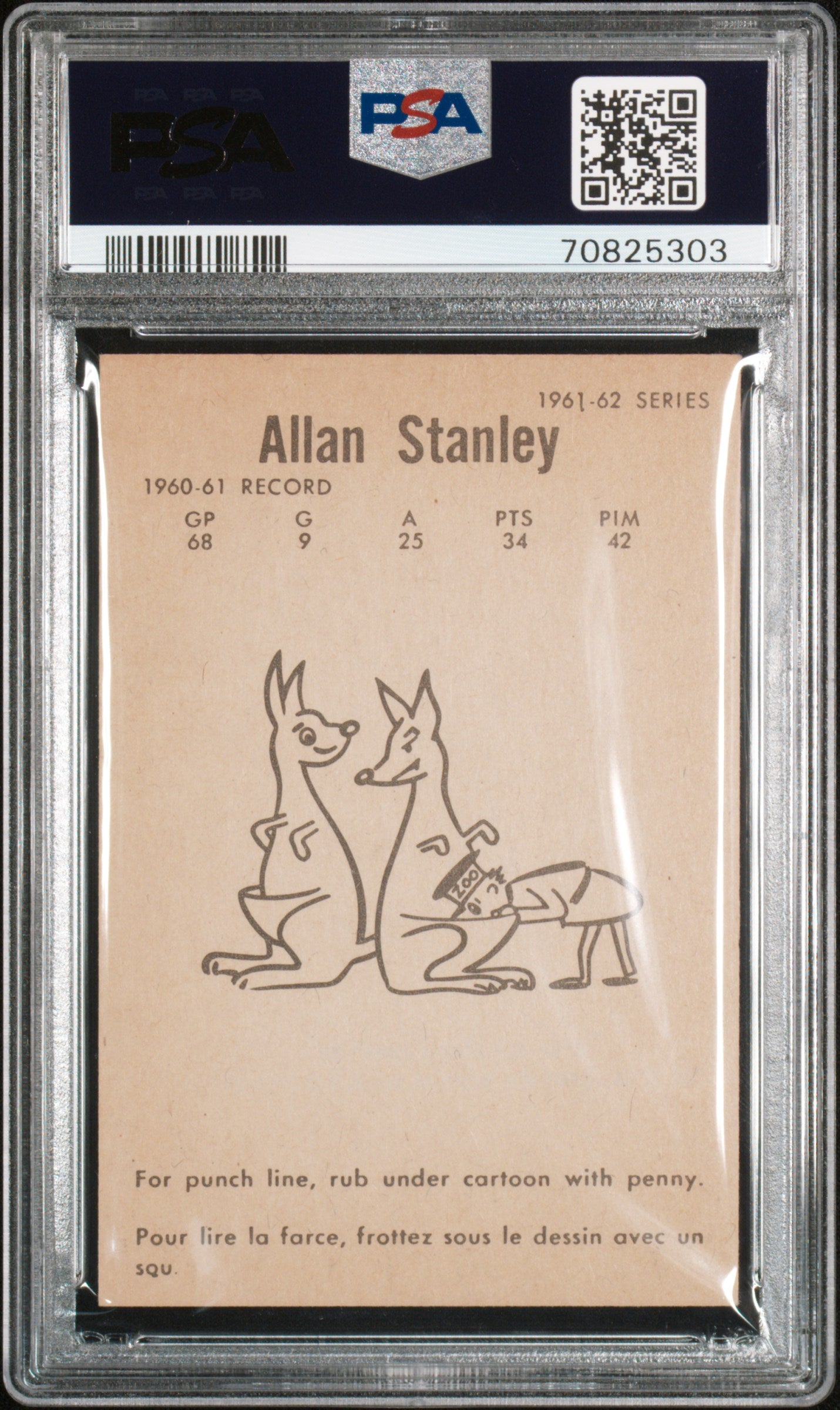 1961 Parkhurst Allan Stanley #16 PSA 6