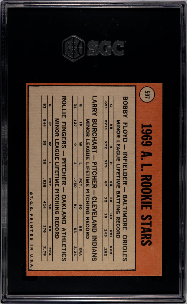 1969 Topps Rollie Fingers #597 SGC 7