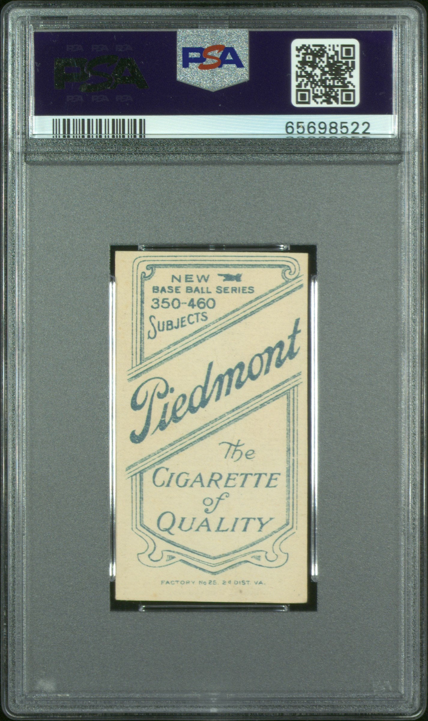 1909-11 T206 Piedmont 350-460/25 Ty Cobb Portrait Red PSA A