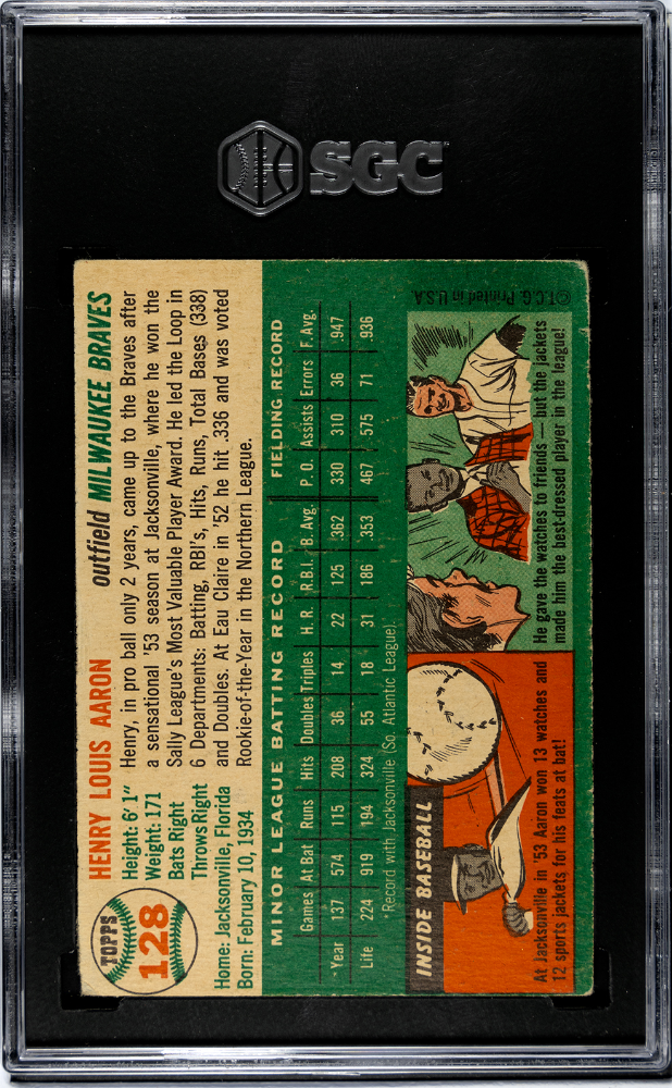 1954 Topps Henry Aaron #128 SGC A