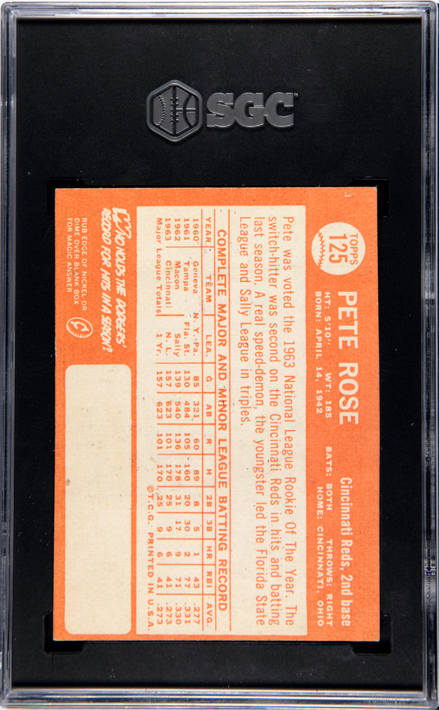 1964 Topps Pete Rose #125 SGC 4