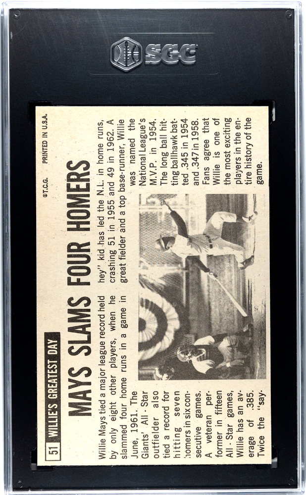 1964 Topps Giants Willie Mays #51 SGC 5.5