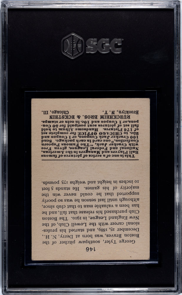 1915 Cracker Jack George Tyler #146 SGC 3.5