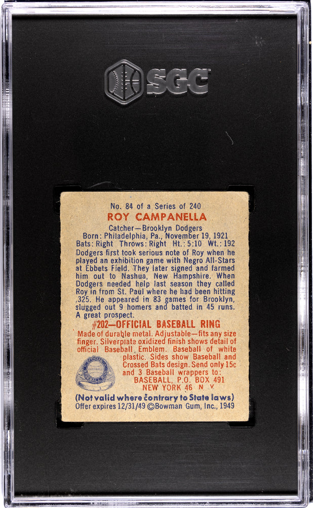 1949 Bowman Roy Campanella #84 SGC 4