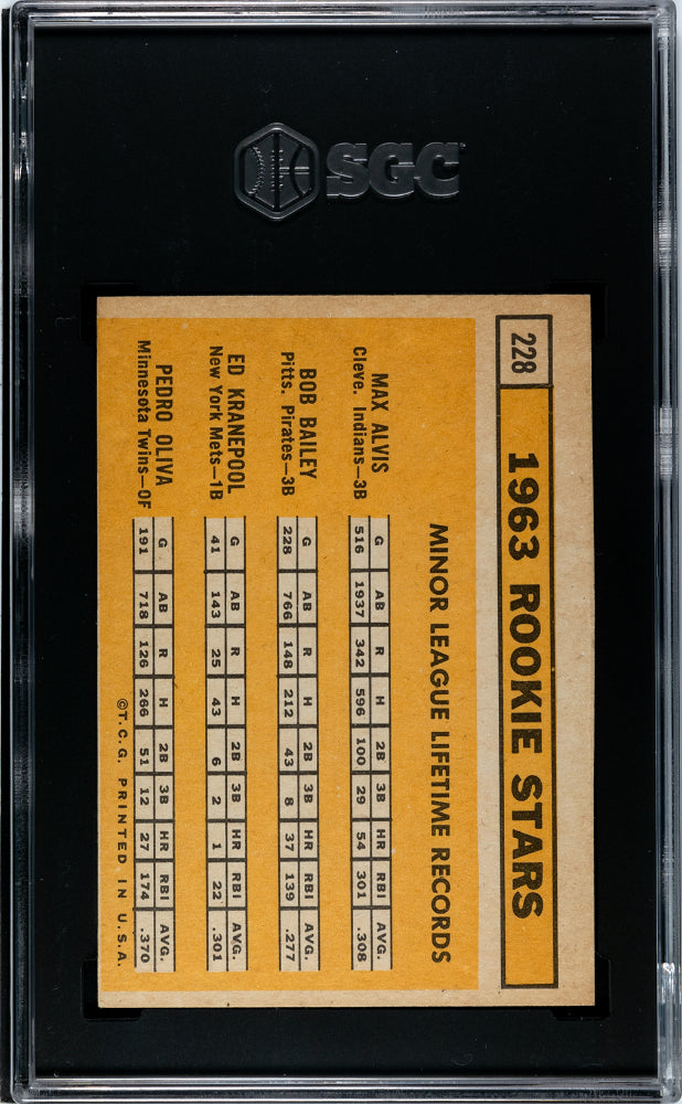 1963 Topps Oliva Kranepool #228 SGC 6.5