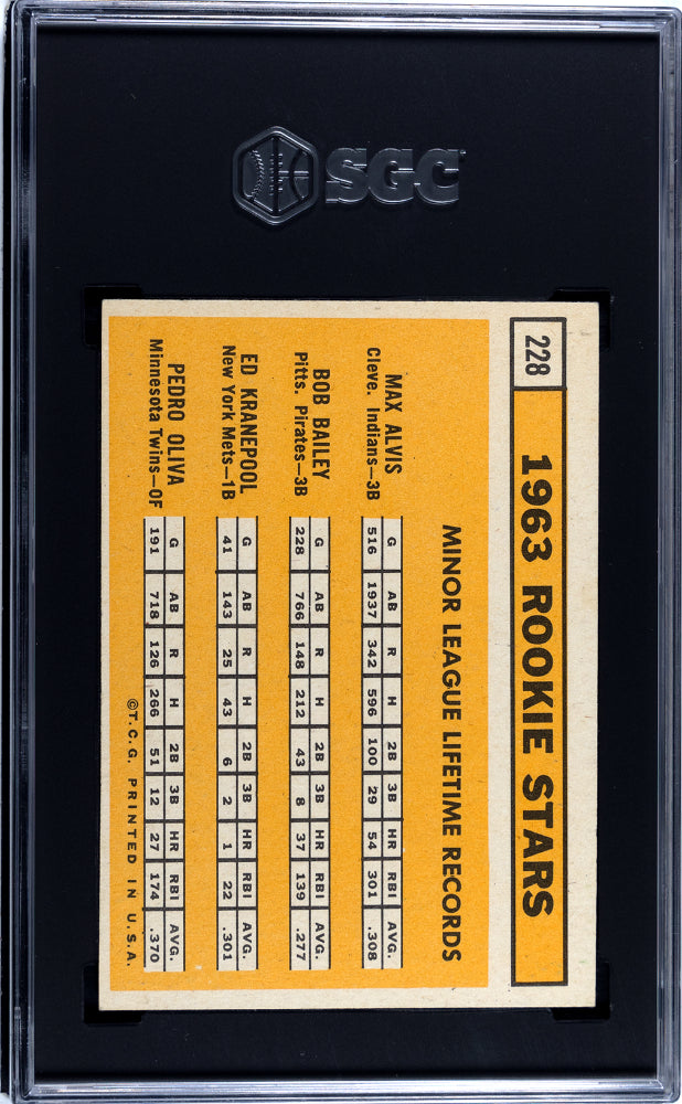 1963 Topps Oliva Kranepool #228 SGC 6