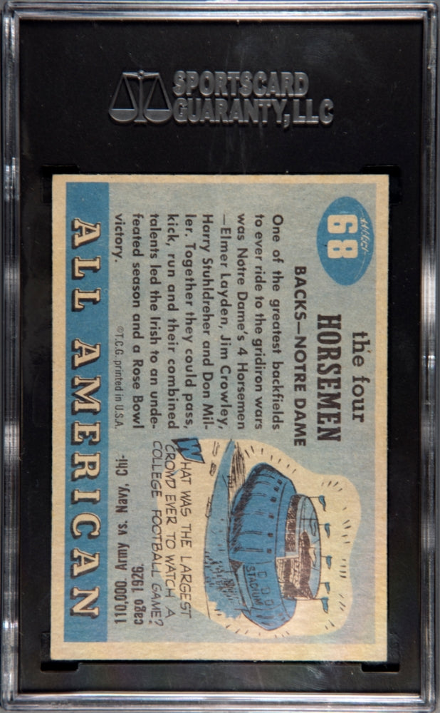 1955 Topps All American The Four Horsemen #68 SGC 5.5
