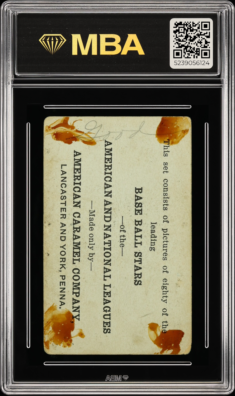 1921 American Caramel--Series of 80 Joe Wood MBA 1