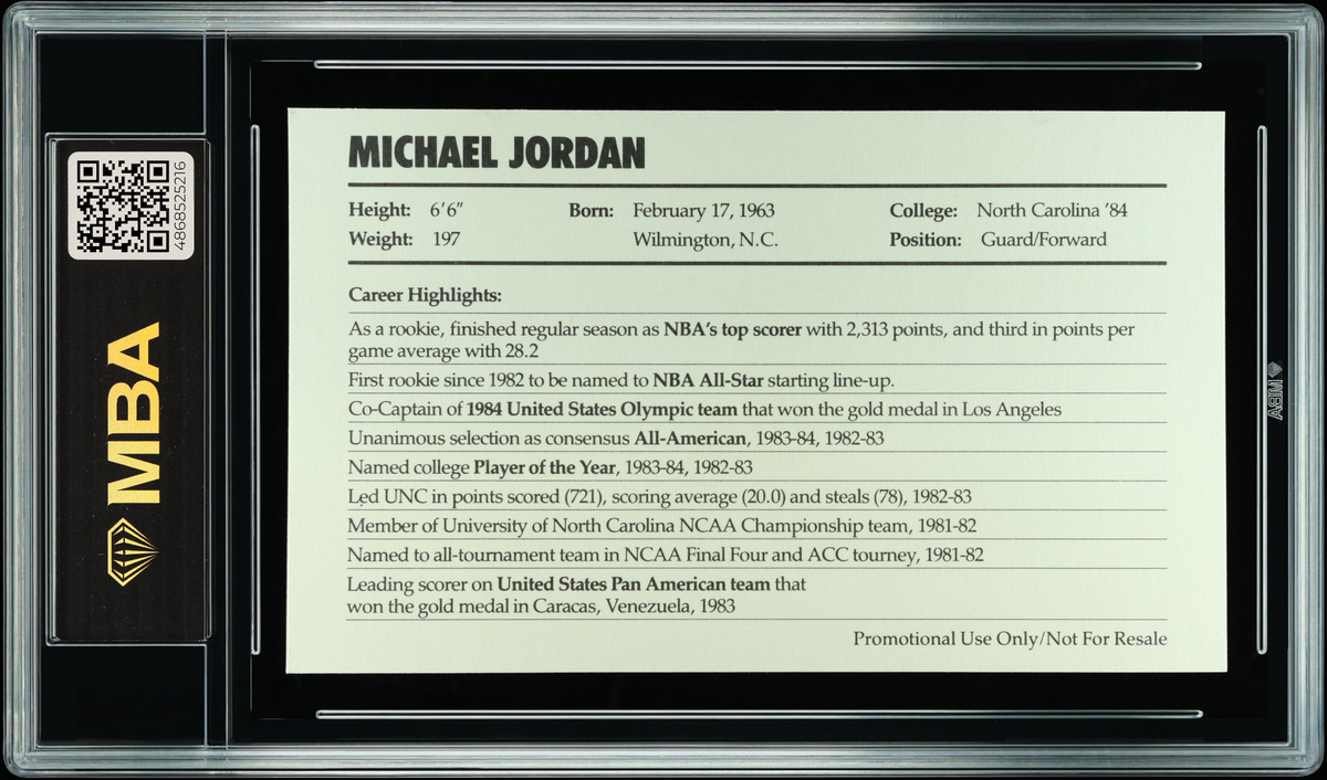 1985 Nike Michael Jordan Promo MBA 7