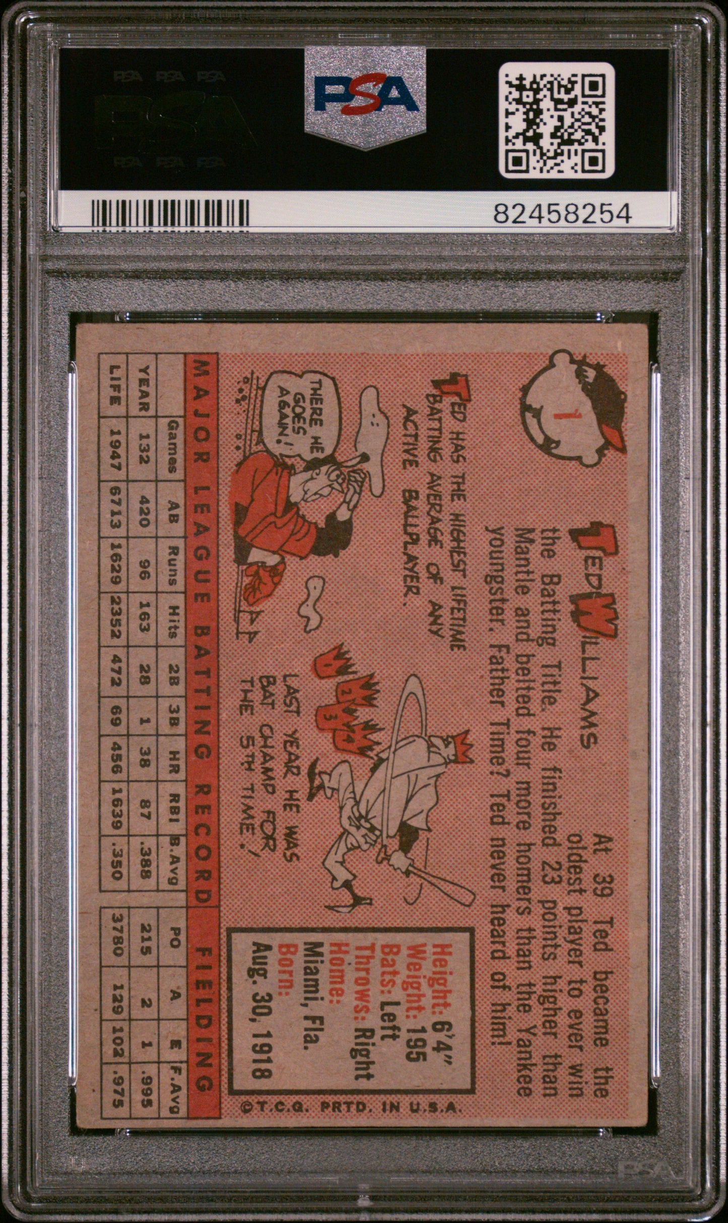 1958 Topps Ted Williams #1 PSA 5