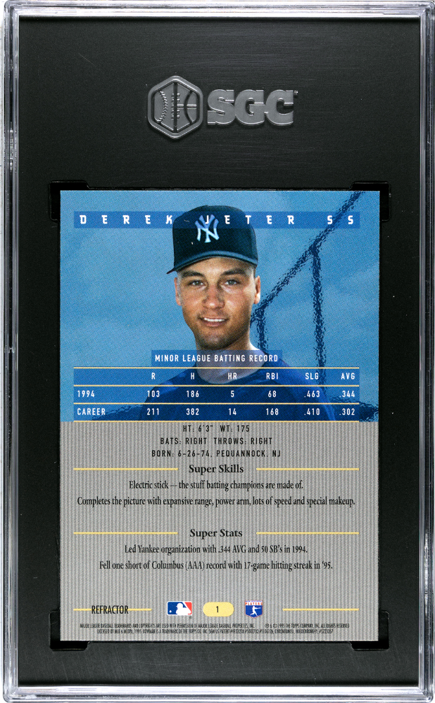 1995 Bowman's Best Derek Jeter #1 Refractor SGC 8