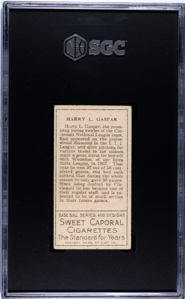 1911 Sweet Caporal (T205) Harry Gaspar SGC A