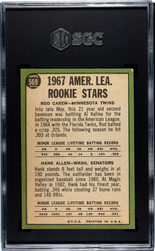 1967 Topps Rod Carew #569 SGC 3