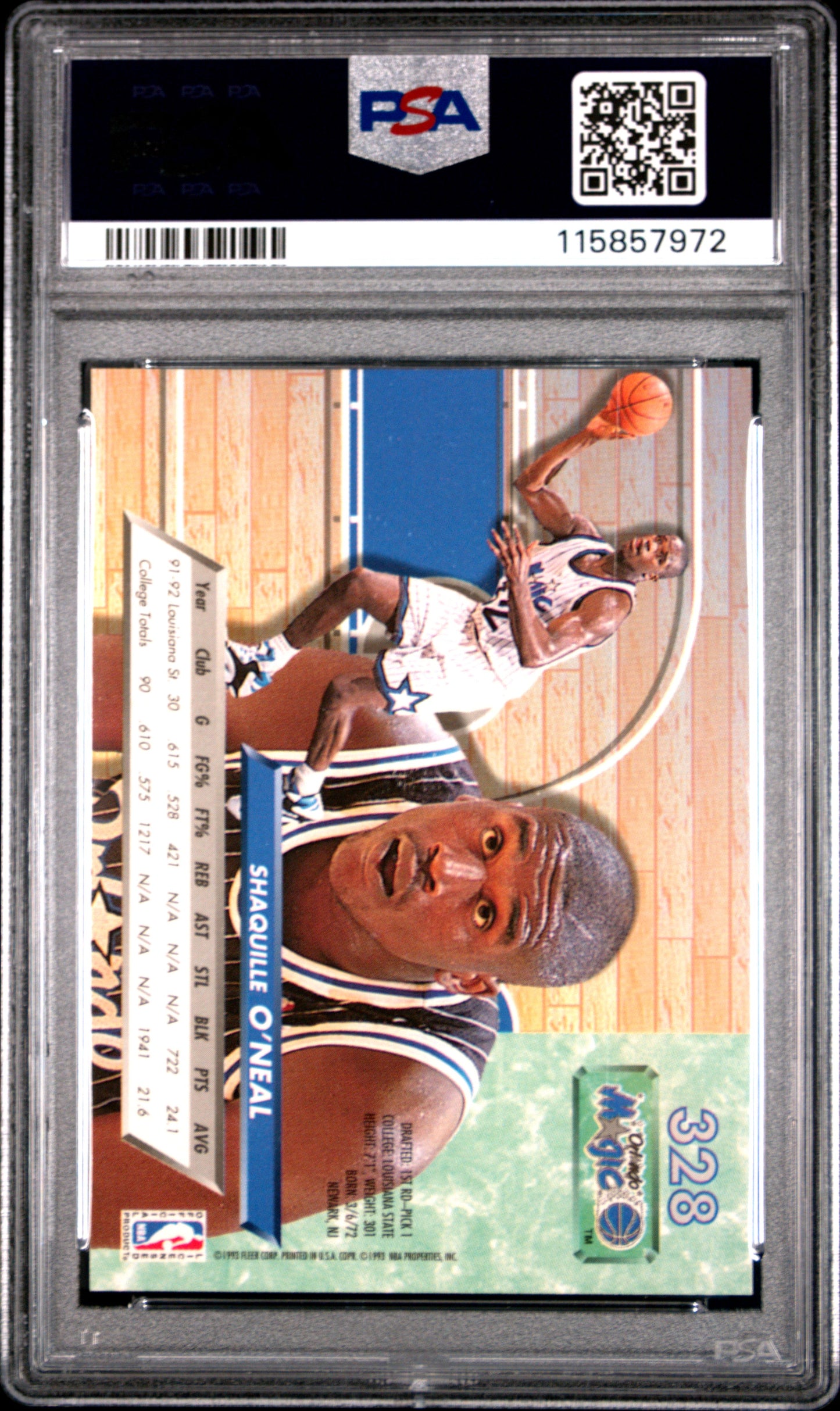 1992 Ultra Shaquille O'Neal #328 PSA 10