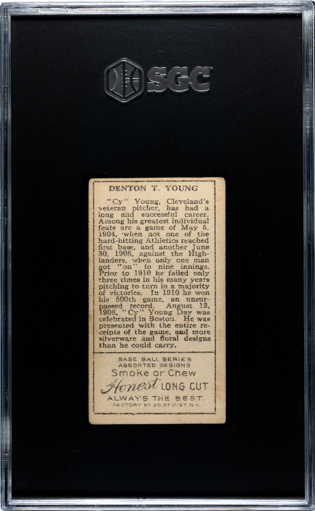 1911 Honest Long Cut Tobacco (T205) Cy Young SGC 4