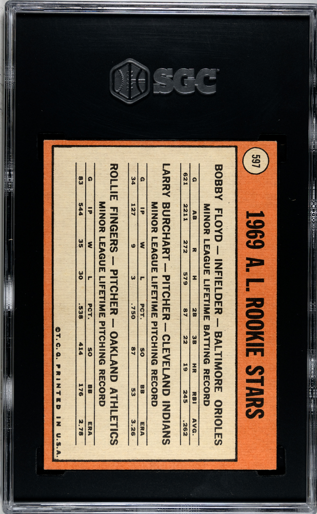 1969 Topps Rollie Fingers #597 SGC 6.5