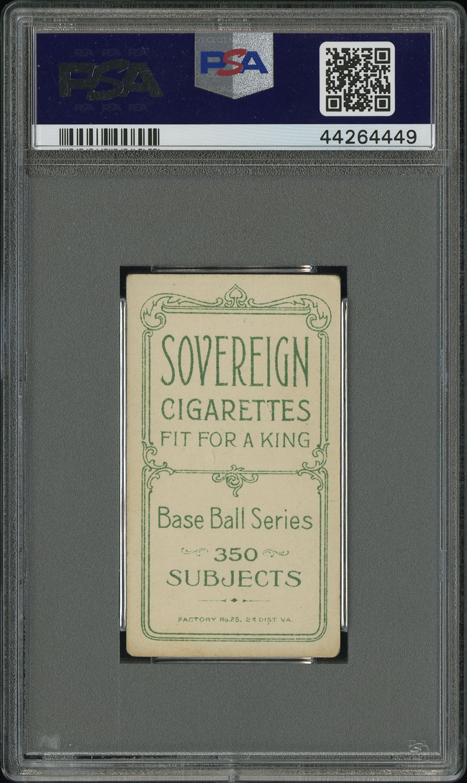 1909-11 T206 Sovereign 350 Ty Cobb Bat On Shoulder PSA 3.5