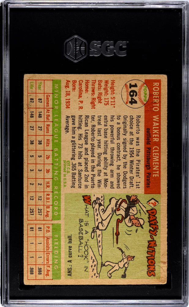 1955 Topps Roberto Clemente #164 SGC 1.5