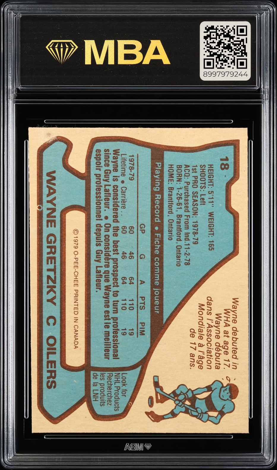 1979 O-Pee-Chee Wayne Gretzky #18 MBA 5