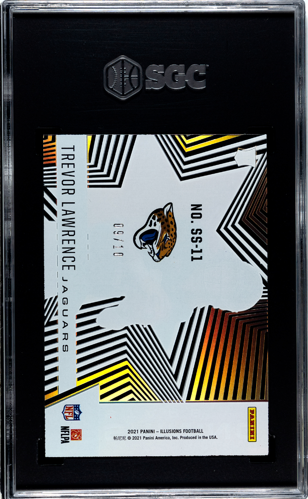 2021 Panini Illusions Trevor Lawrence #SS-11 Shining Stars Green SGC 8