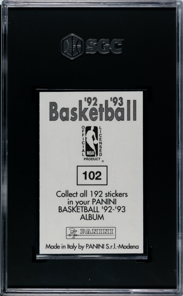 1992 Panini Stickers Michael Jordan #102 SGC 8.5