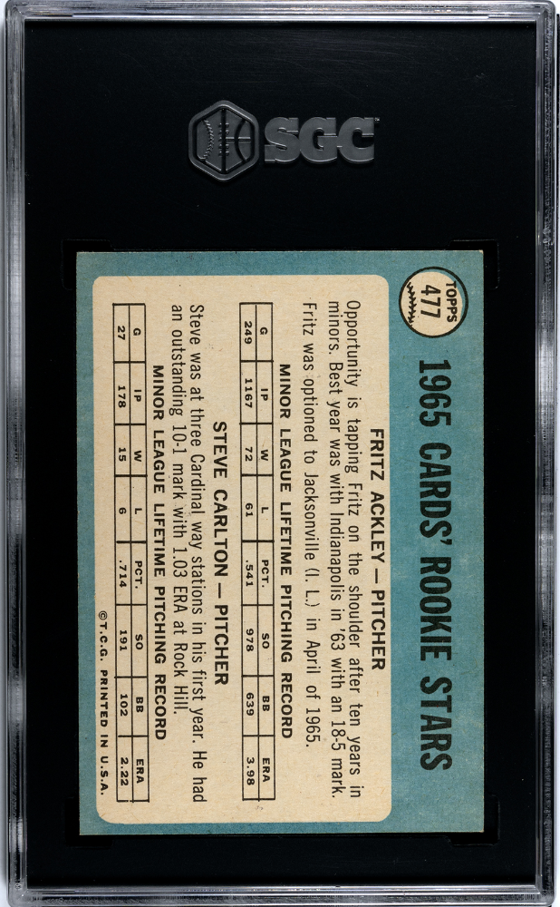 1965 Topps Steve Carlton #477 SGC 6