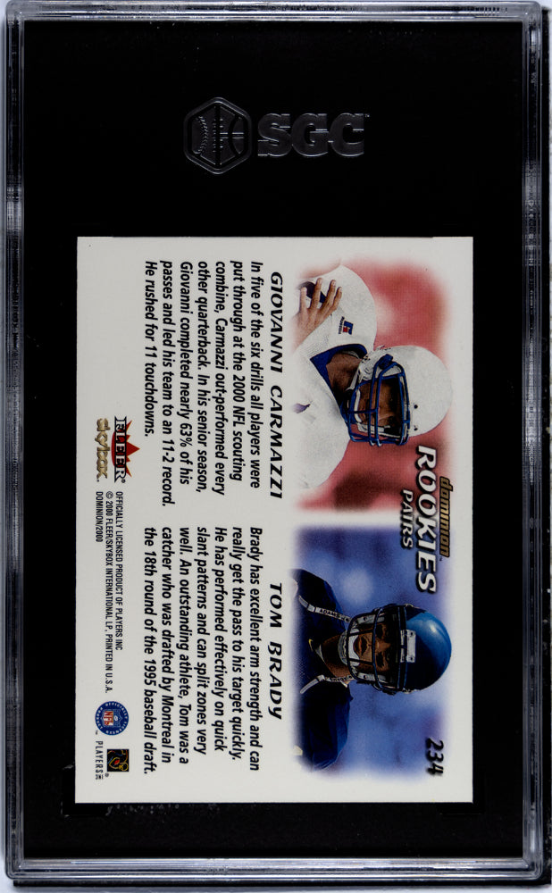 2000 Skybox Dominion Tom Brady #234 SGC 9