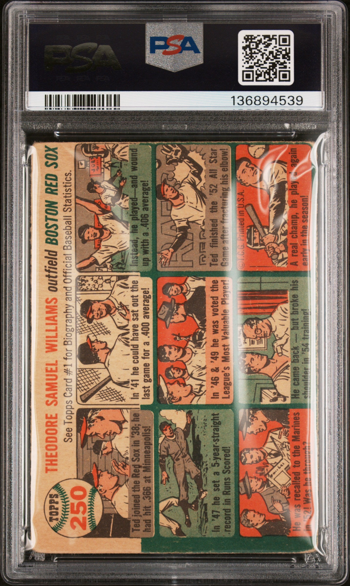 1954 Topps Ted Williams #250 PSA 1.5