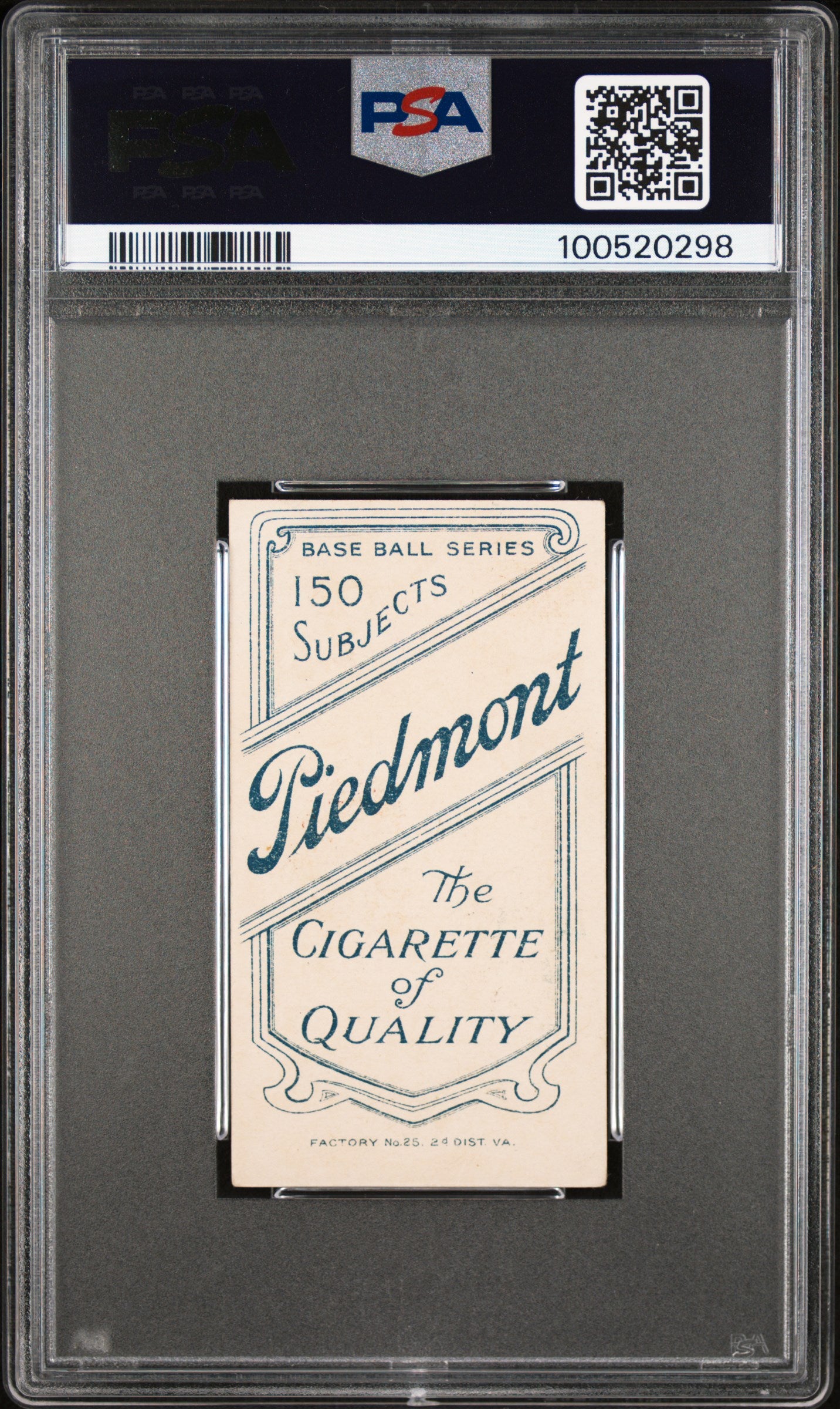 1909-11 T206 Piedmont 150 Charlie Hemphill PSA 4