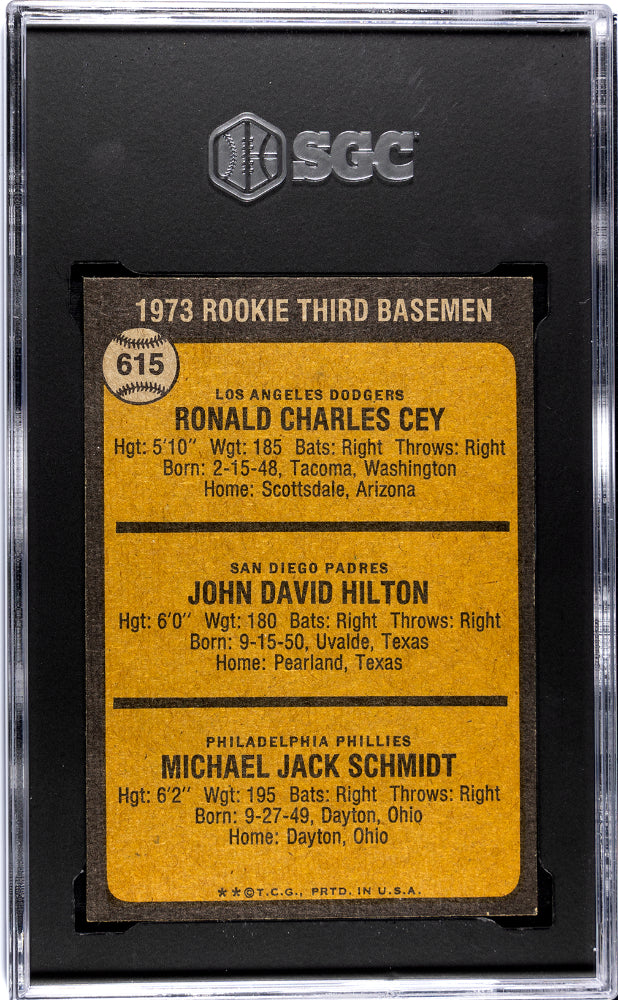 1973 Topps Mike Schmidt #615 SGC 9