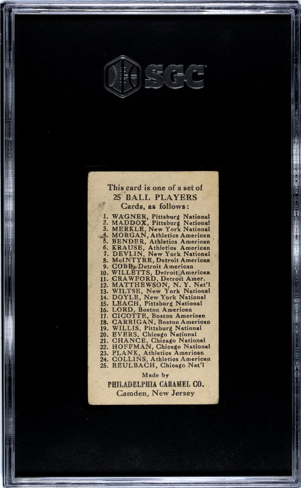1909 Philadelphia Caramel (E95) Honus Wagner SGC 3