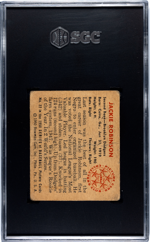 1950 Bowman Jackie Robinson #22 SGC 1