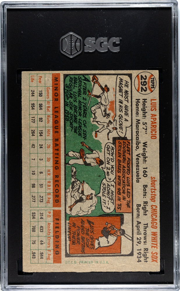 1956 Topps Luis Aparicio #292 SGC 3.5