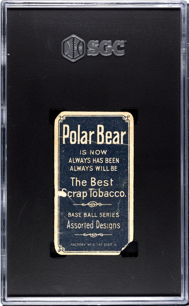 1909 Polar Bear (T206) Hal Chase Portrait, Blue Background SGC A