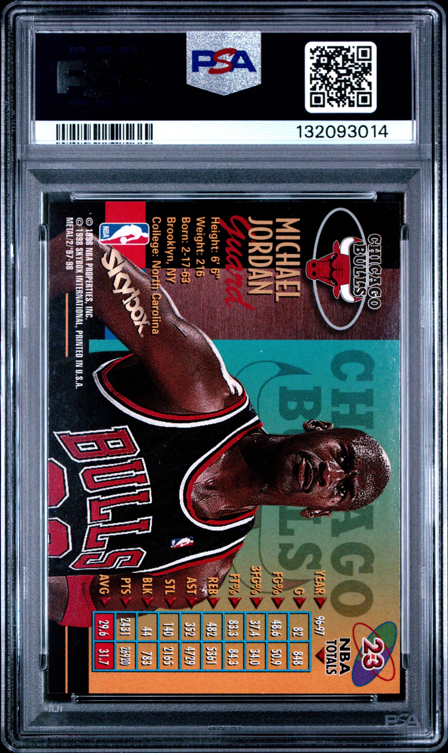 1997 Metal Universe Championship Michael Jordan #23 PSA 9