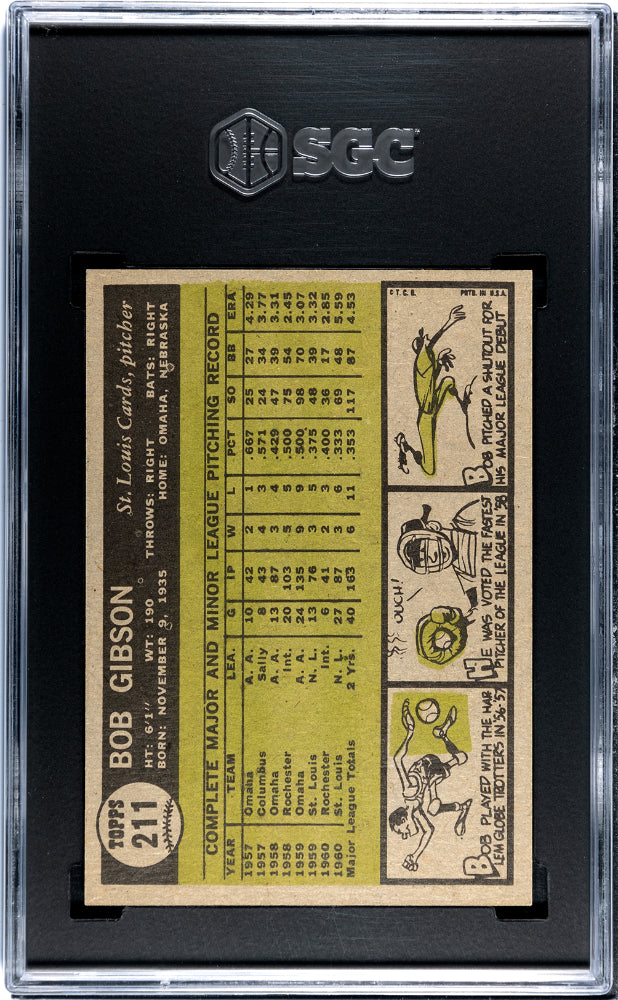 1961 Topps Bob Gibson #211 SGC 8.5