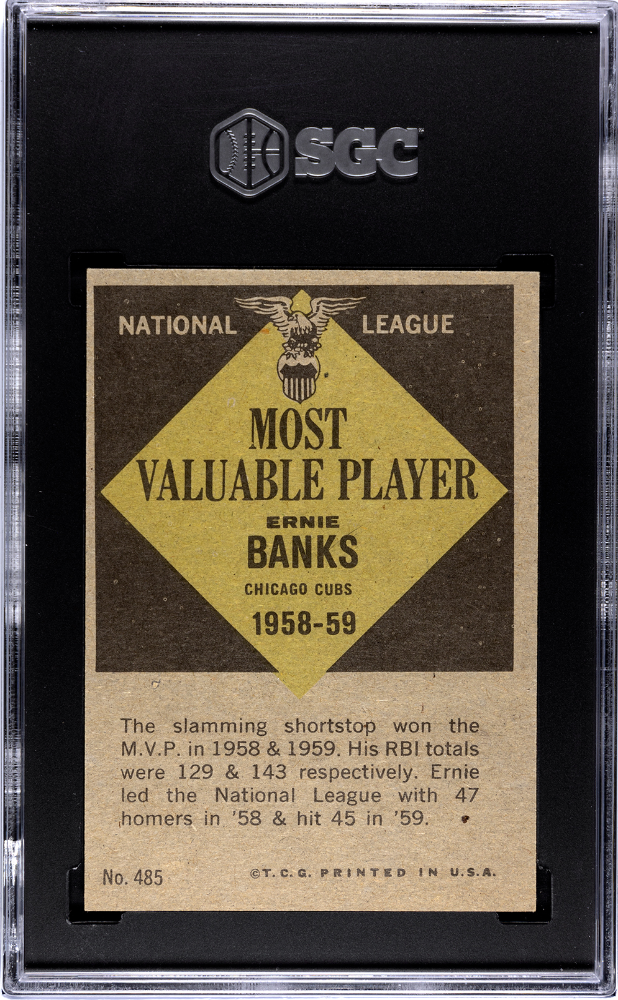 1961 Topps Ernie Banks #485 MVP SGC 7