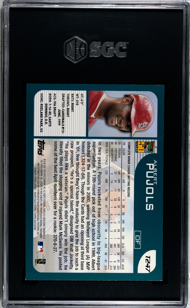 2001 Topps Traded Albert Pujols #T247 SGC 8.5