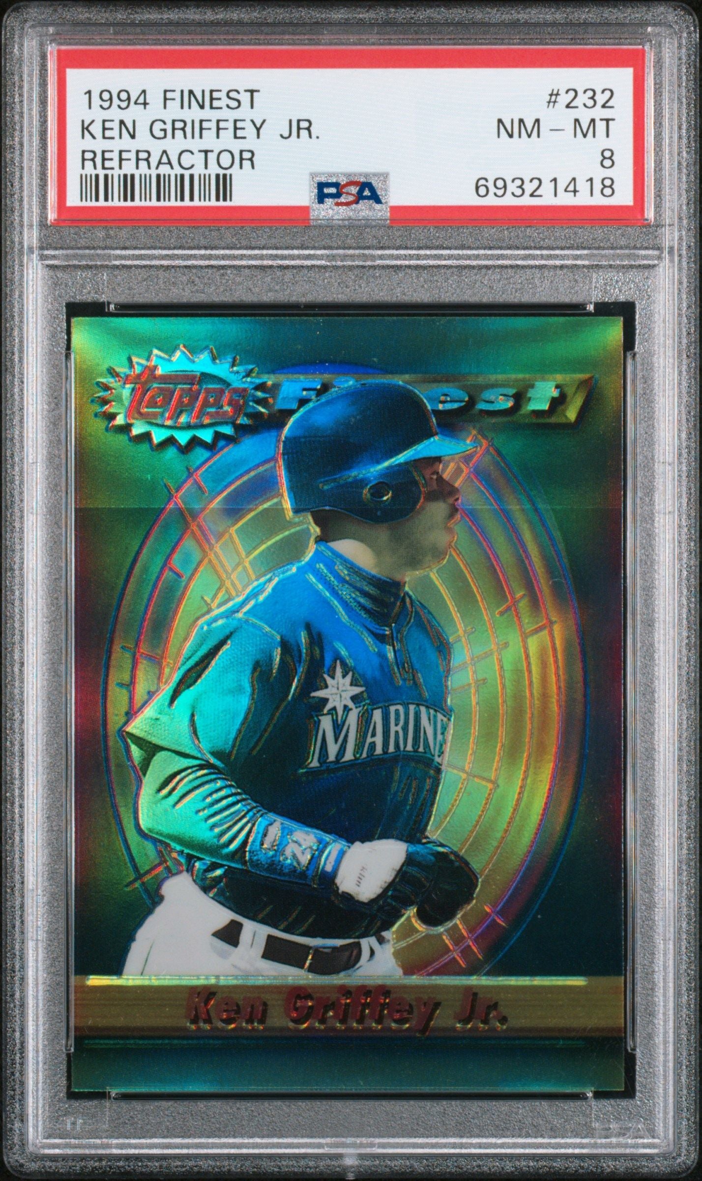 1994 KEN GRIFFEY JR. FINEST REFRACTOR #232 PSA 8