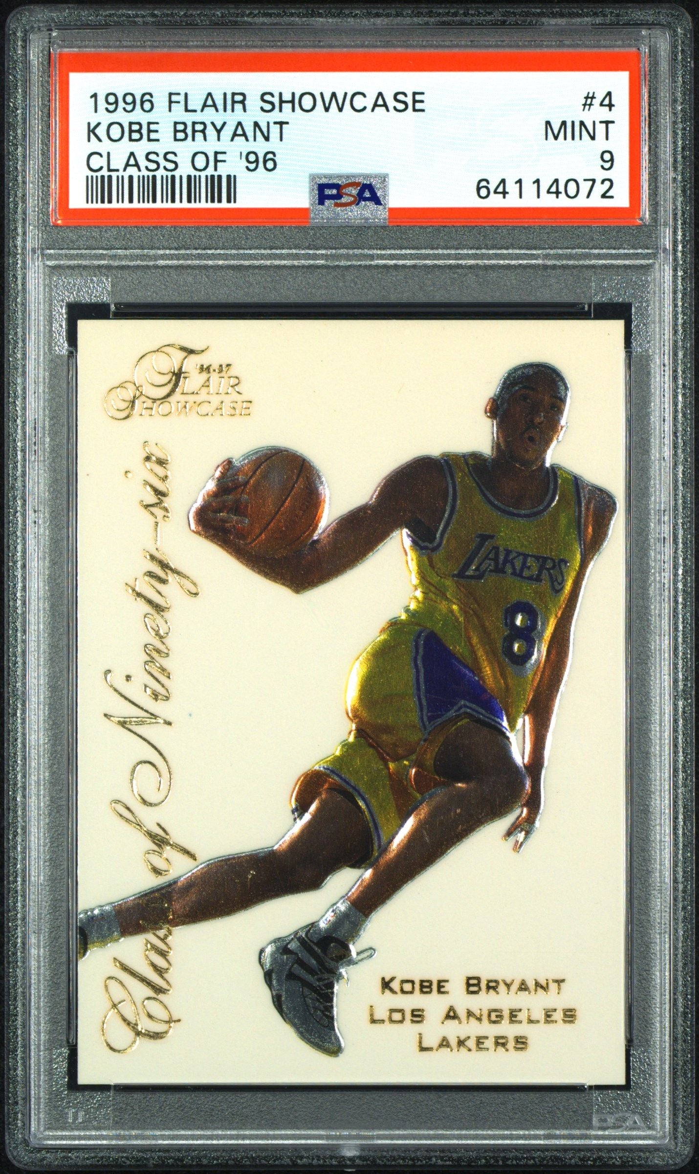 1996 KOBE BRYANT FLAIR SHOWCASE CLASS OF 