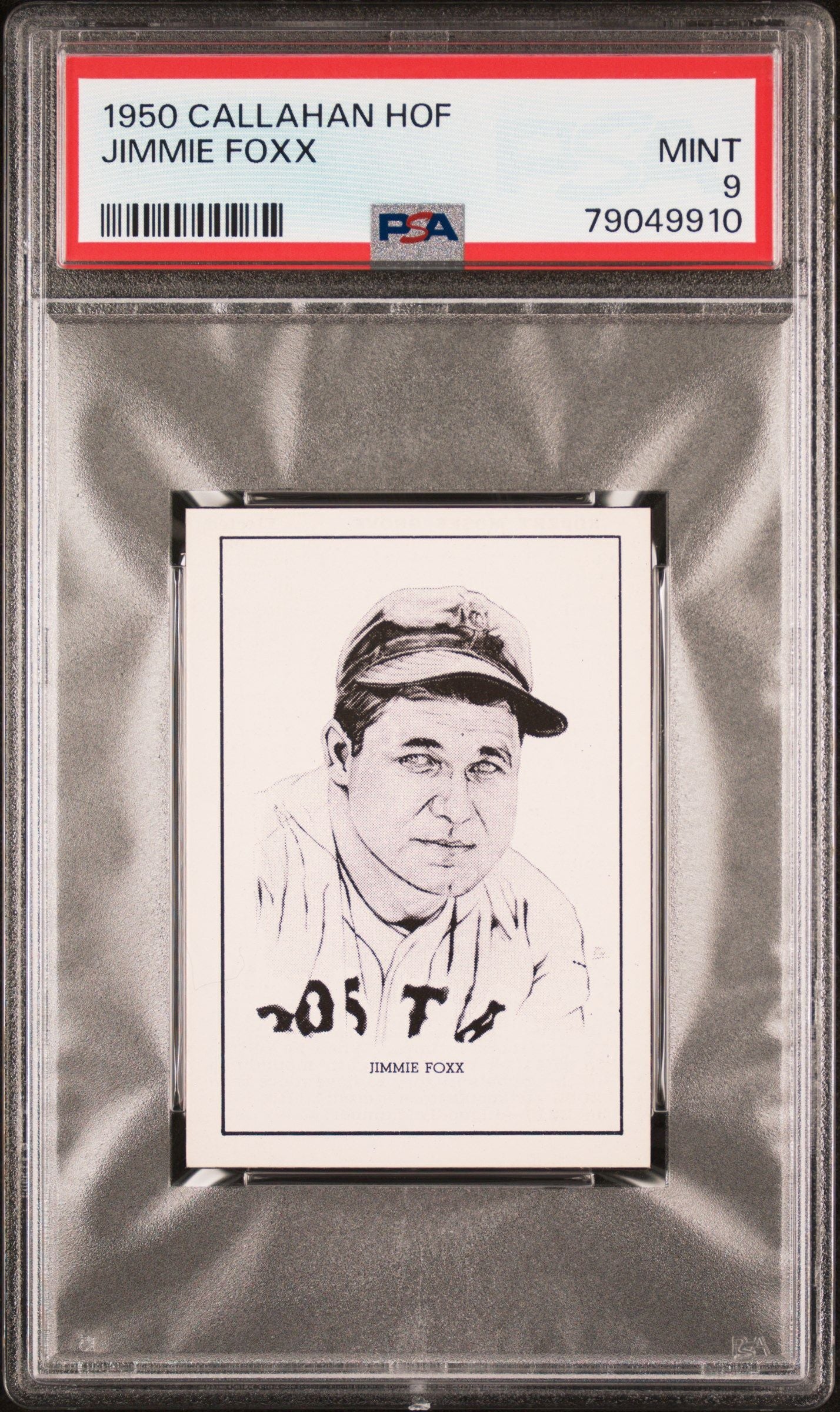 1950 JIMMIE FOXX CALLAHAN HALL OF FAME PSA 9